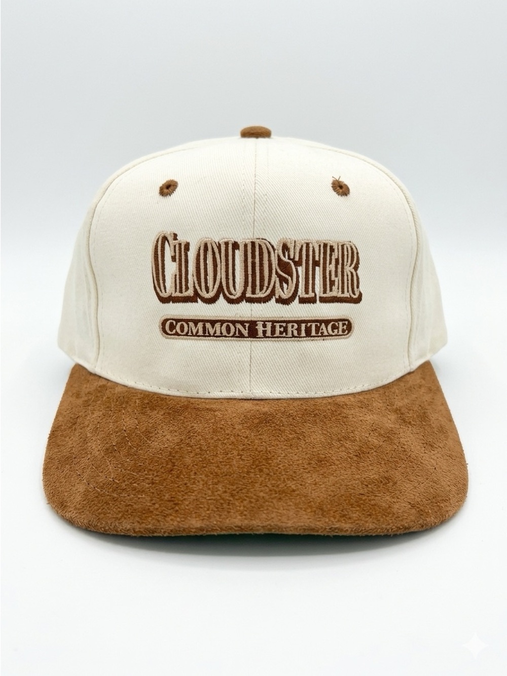 Vintage 90s Boeing Common Heritage Cloudster Snapback Hat Suede Brim Two Tone